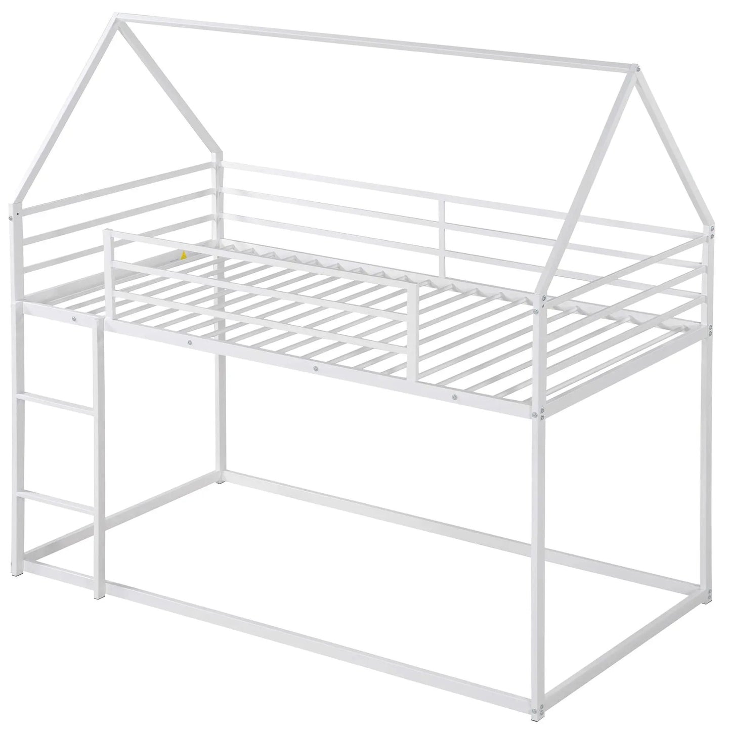 House Bunk Bed With Built In Ladder and Slide