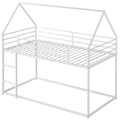 House Bunk Bed With Built In Ladder and Slide