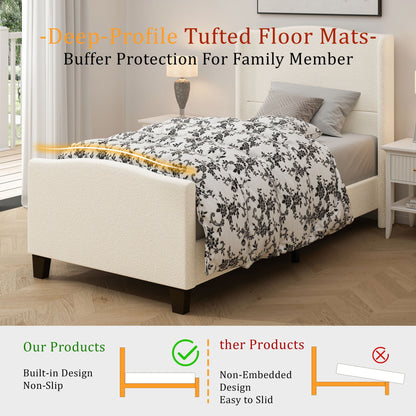 Sturdy Platform Bed Frame and a Padded Headboard