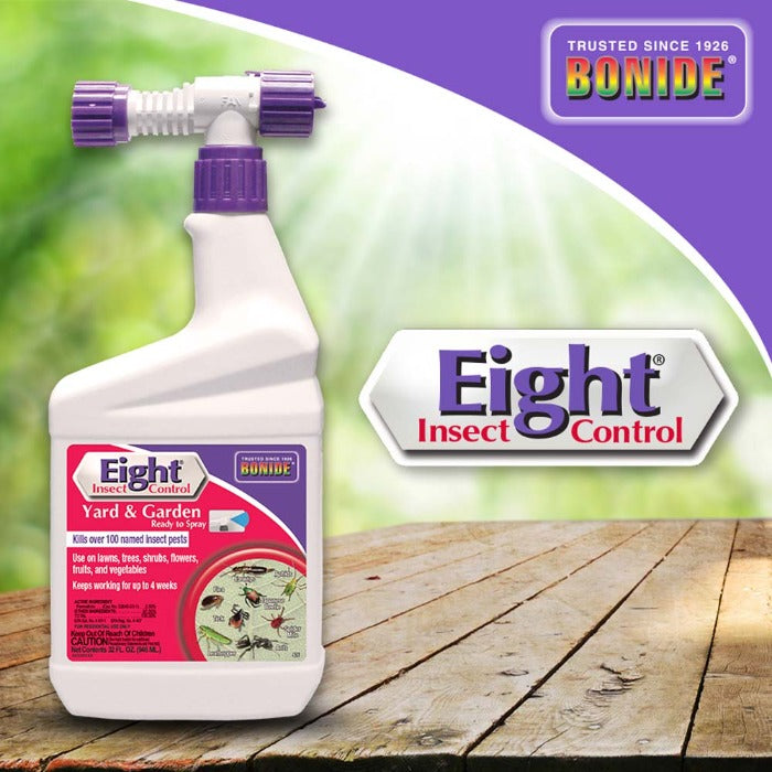 Eight Insect Control Yard & Garden liquid pesticide bottle with purple nozzle Bonide on Tampa Home & Garden Store
