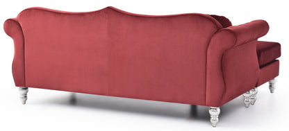 Hollywood Glam Sofa Chaise and Tufted Nailhead