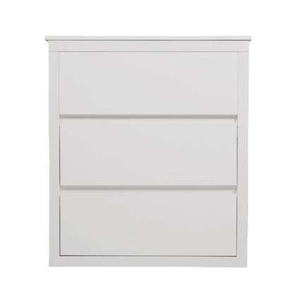 Freestanding white bathroom vanity cabinet with flat-front drawers by HouseOfZazla on Tampa Home & Garden Store