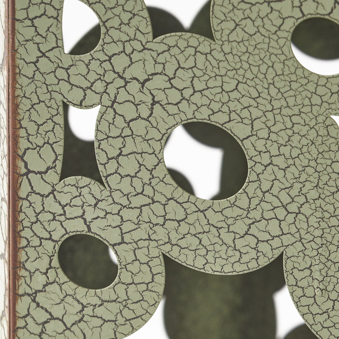 Selva Accent Table Set green crackle finish with round cutouts by HouseOfZazla on Tampa Home & Garden Store
