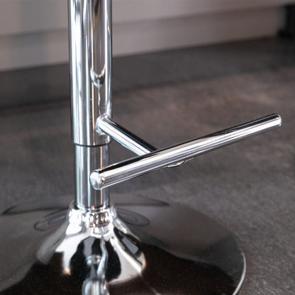 Swivel Adjustable Height Barstools set of 2 with chrome pedestal base and footrest on Tampa Home & Garden Store