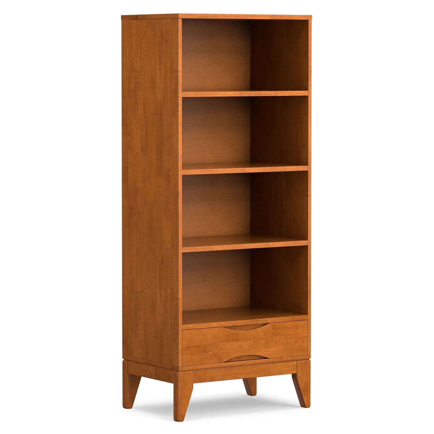 Harper bookcase with storage in warm oak, open shelves and drawer by Unique Piece Furniture on Tampa Home & Garden Store