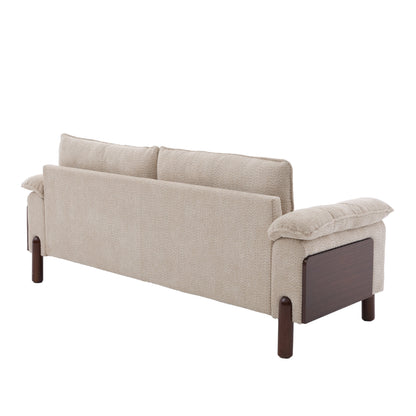 Modern Boucle Three Seater Upholstered Sofa
