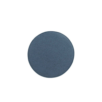 Bailey Accent Ottoman round blue denim upholstery by HouseOfZazla on Tampa Home & Garden Store
