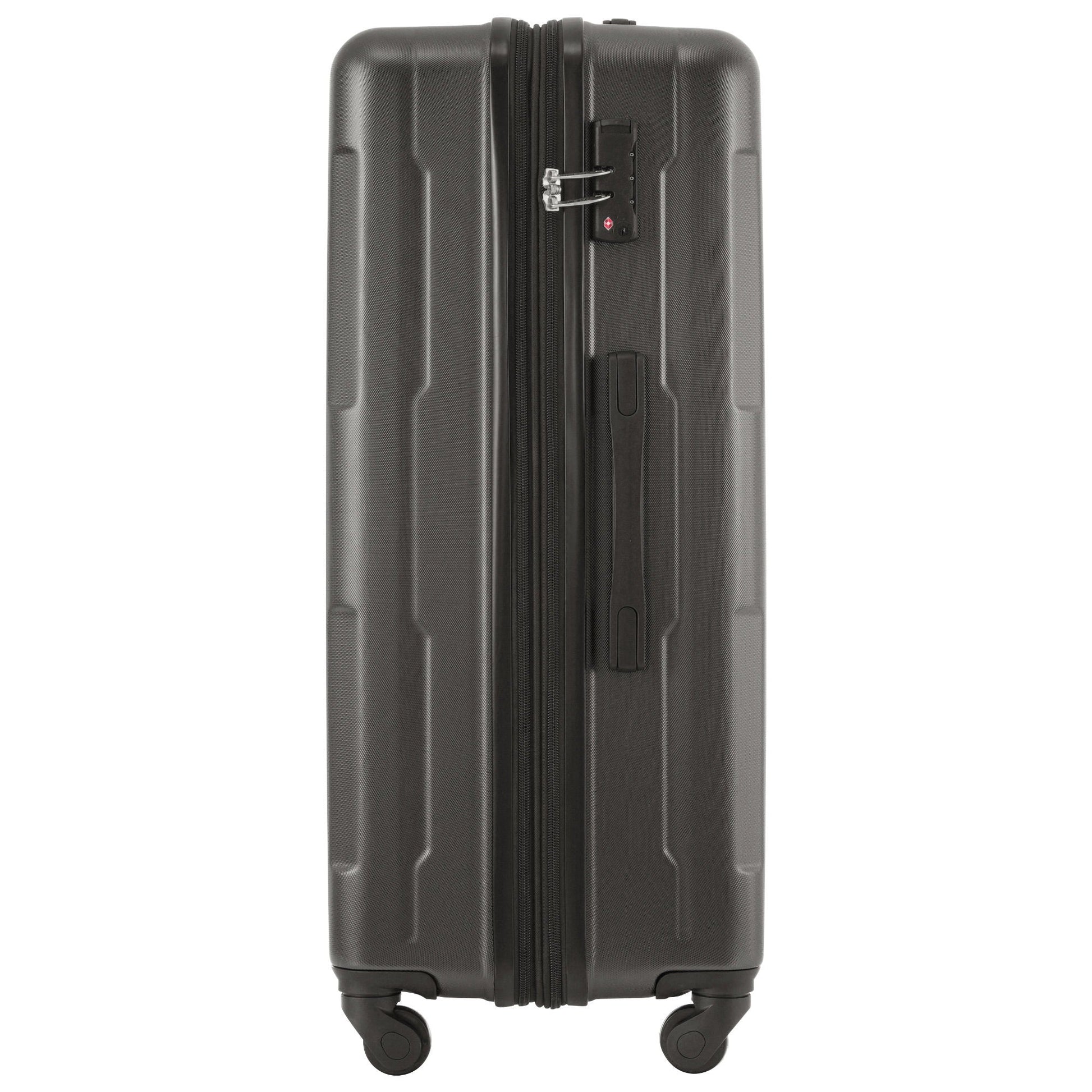 2-piece expandable ABS luggage set with spinner wheels and TSA lock in grey 20/28in on Tampa Home & Garden Store