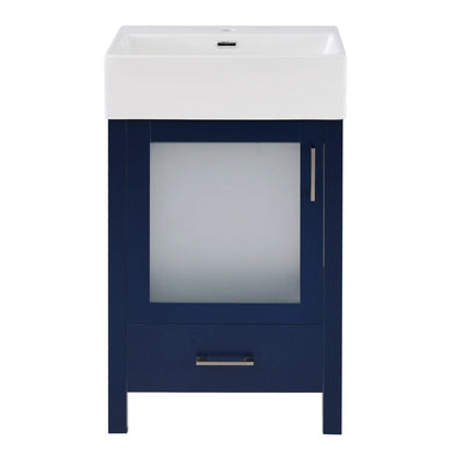Bathroom Vanity with Ceramic Sink and Storage