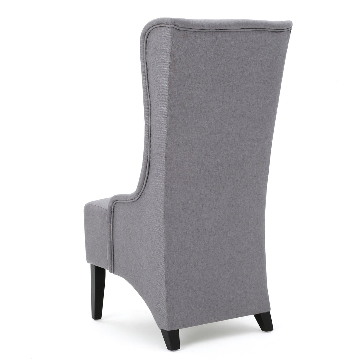 Upholstered dining chair set gray fabric high back birch wood legs HouseOfZazla on Tampa Home & Garden Store