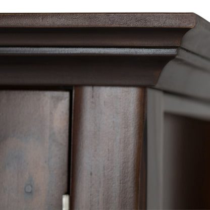 Acadian Wide Storage Cabinet handcrafted dark espresso wood finish accent cabinet HouseOfZazla on Tampa Home & Garden Store