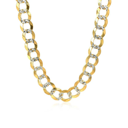 Two-tone gold pave curb chain necklace, 8.2 mm, 14k, Bids.com on Tampa Home & Garden Store