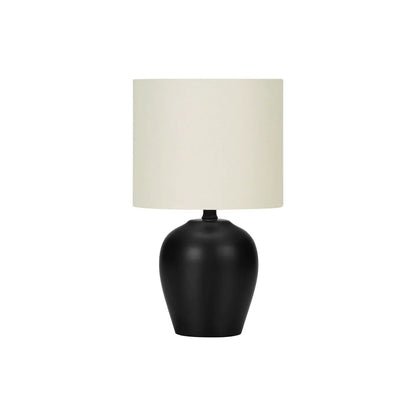 Table lamp black ceramic base with cream shade, transitional style - Unique Piece Furniture on Tampa Home & Garden Store