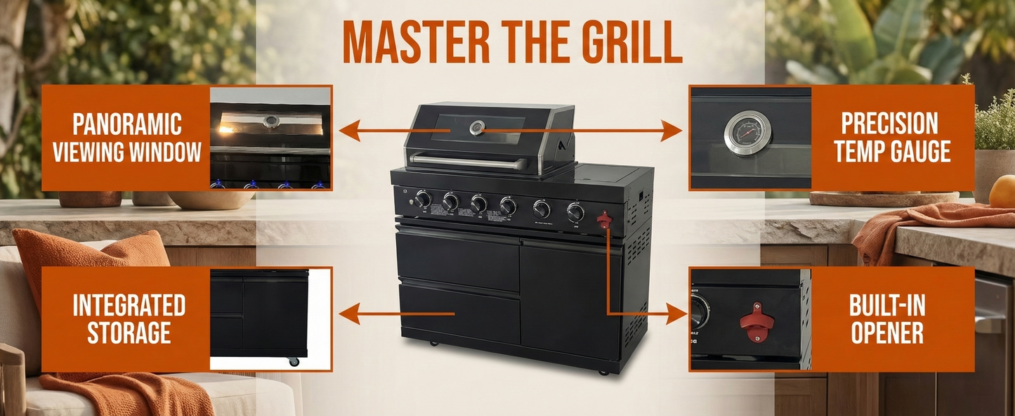 46 Inches Stainless Steel and Professional Grill