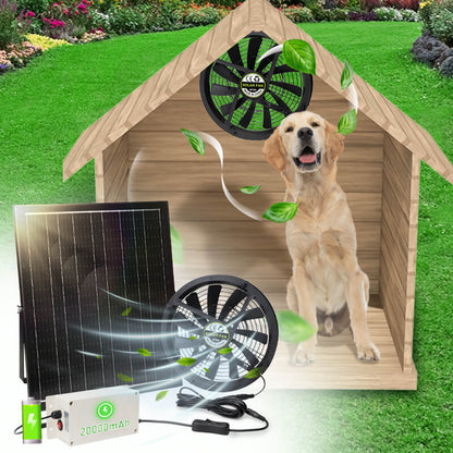 42W Solar Exhaust Intake Fan with Battery - Tampa Home & Garden Store