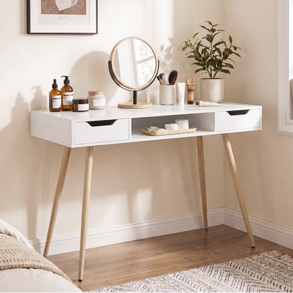 Mid Century Modern Writing Desk with Metal Legs
