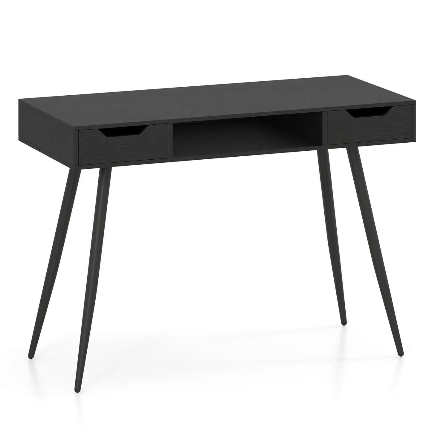 Mid Century Modern Writing Desk with Metal Legs