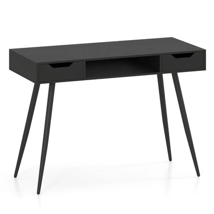 Mid Century Modern Writing Desk with Metal Legs