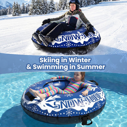 DirectDeals 42in snow tube with detachable tow strap blue snowflake print 2 tubes shown on Tampa Home & Garden Store