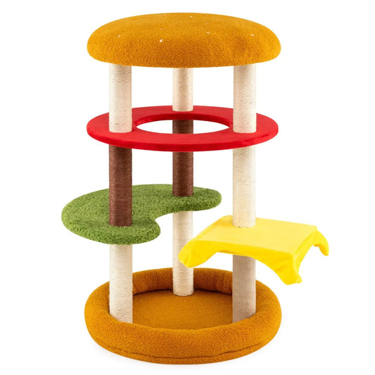 42 Inch Tall Modern Cat Tree DirectDeals multi-level padded perch on Tampa Home & Garden Store