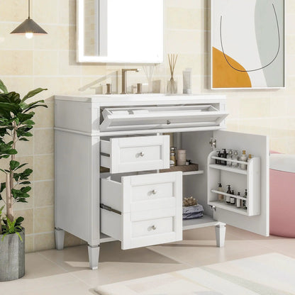 Bathroom Vanity With Top Sink and 2 Drawers