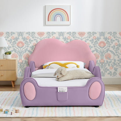 Cloud Shape Bed With Guardrails and Kid Storage