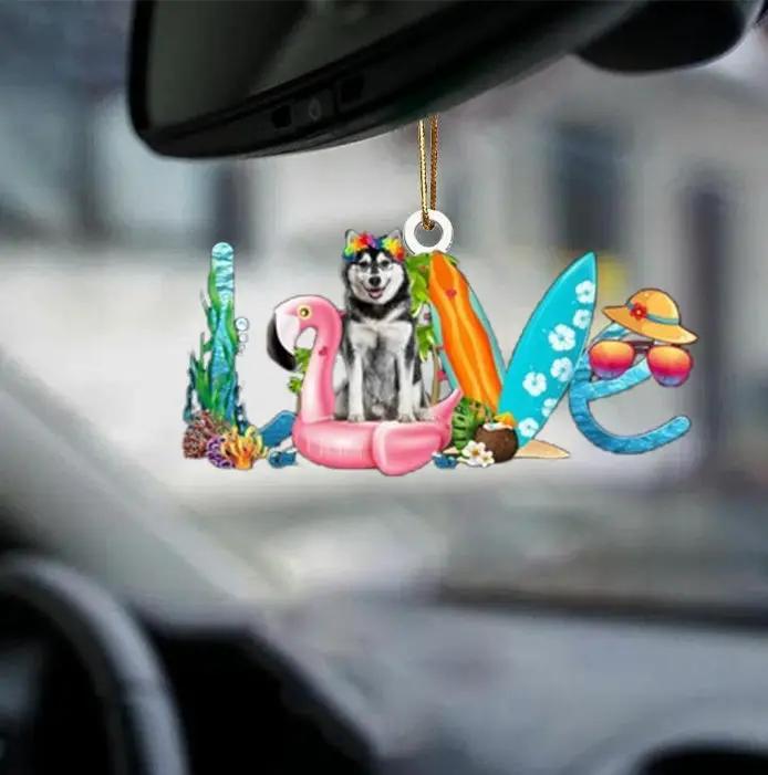 Car Pendant Sleeping Dog Angel Decor Hanging