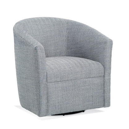 Lainey Swivel Barrel Chair gray herringbone fabric 360 rotation HouseOfZazla on Tampa Home & Garden Store