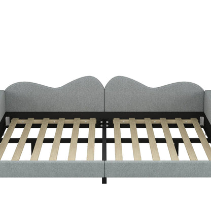 Upholstered Daybed With Sherpa Fabric Sofabed