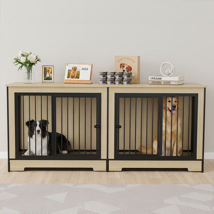 Stylish Two Room Dog Crate Furniture And Indoor