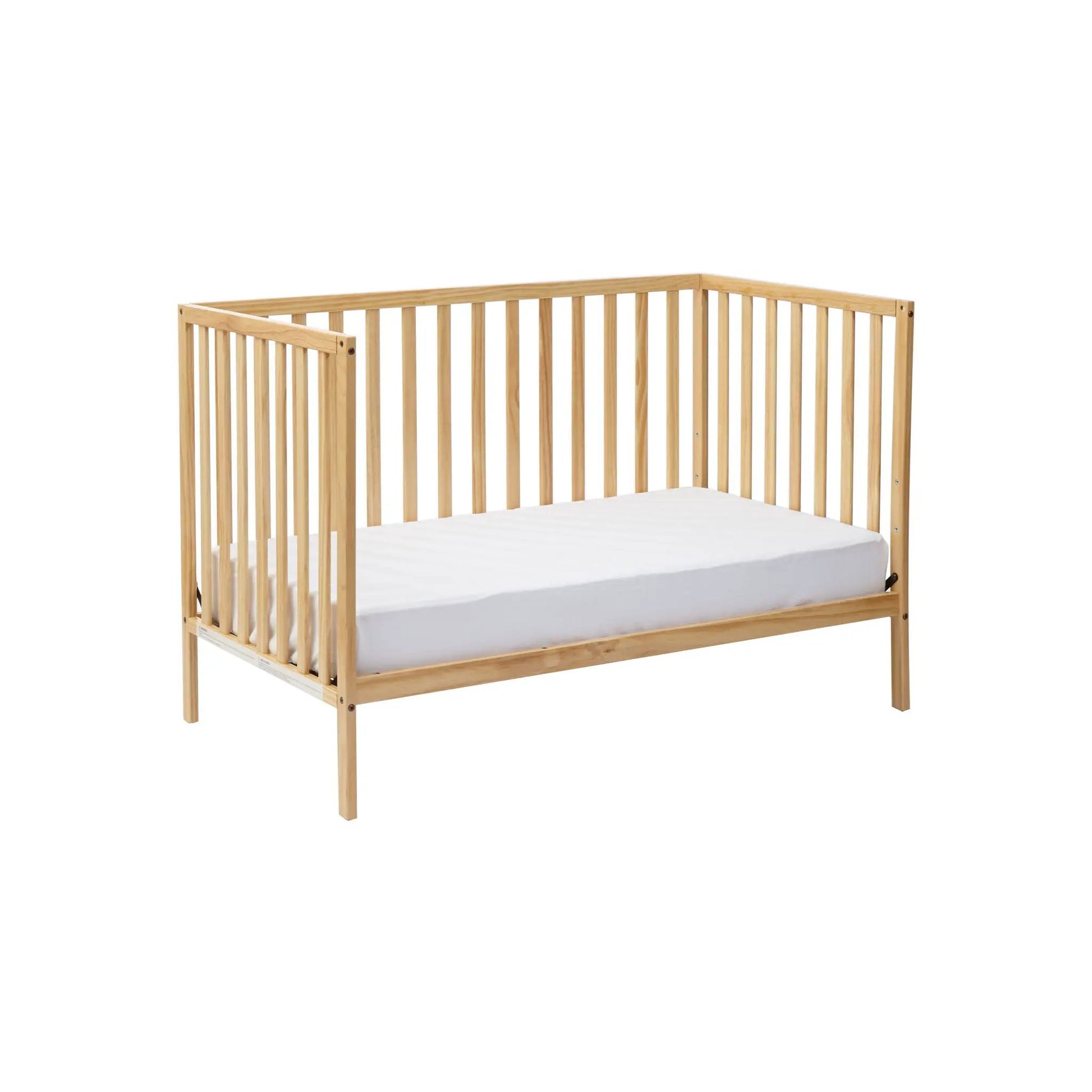 Palmer 3-in-1 Convertible Crib in natural wood with slatted sides by Unique Piece Furniture on Tampa Home & Garden Store