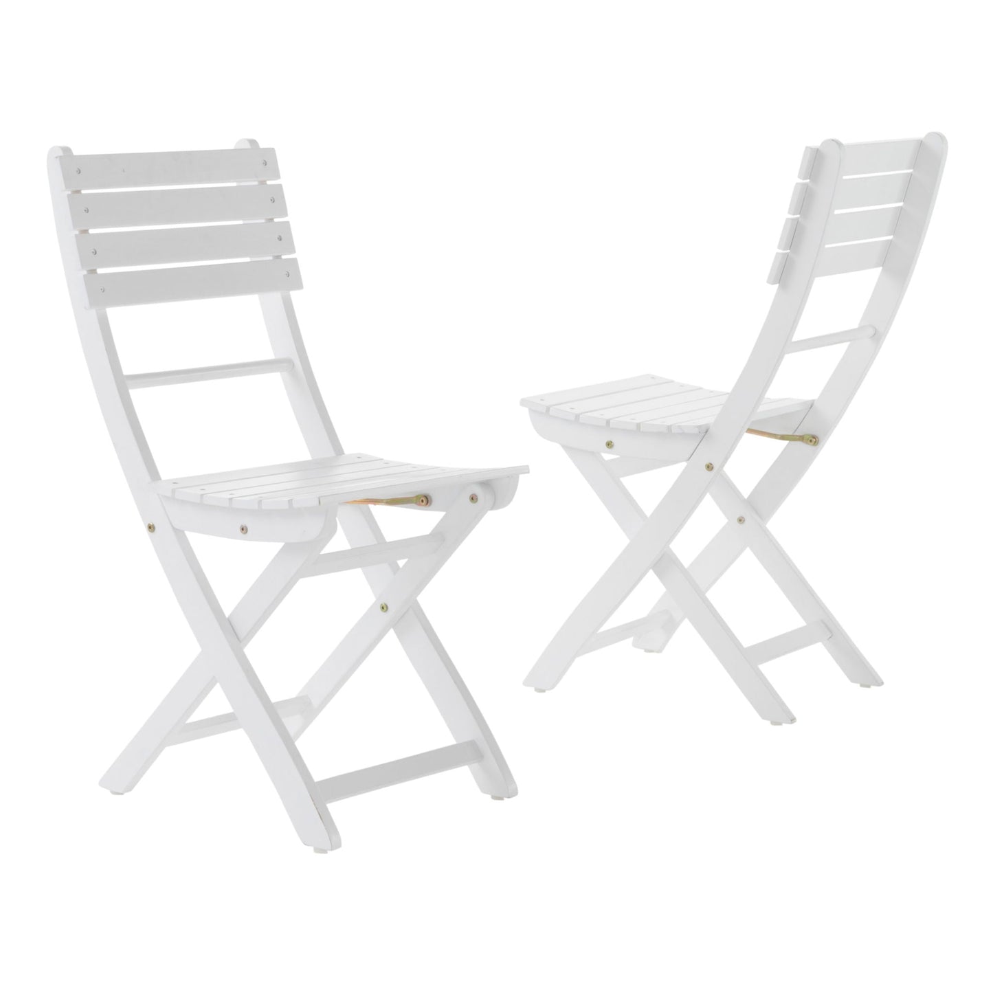 Outdoor Foldable Wood Dining Chair Set of Two
