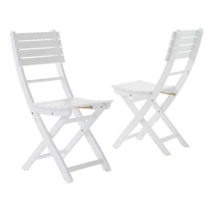 Outdoor Foldable Wood Dining Chair Set of Two