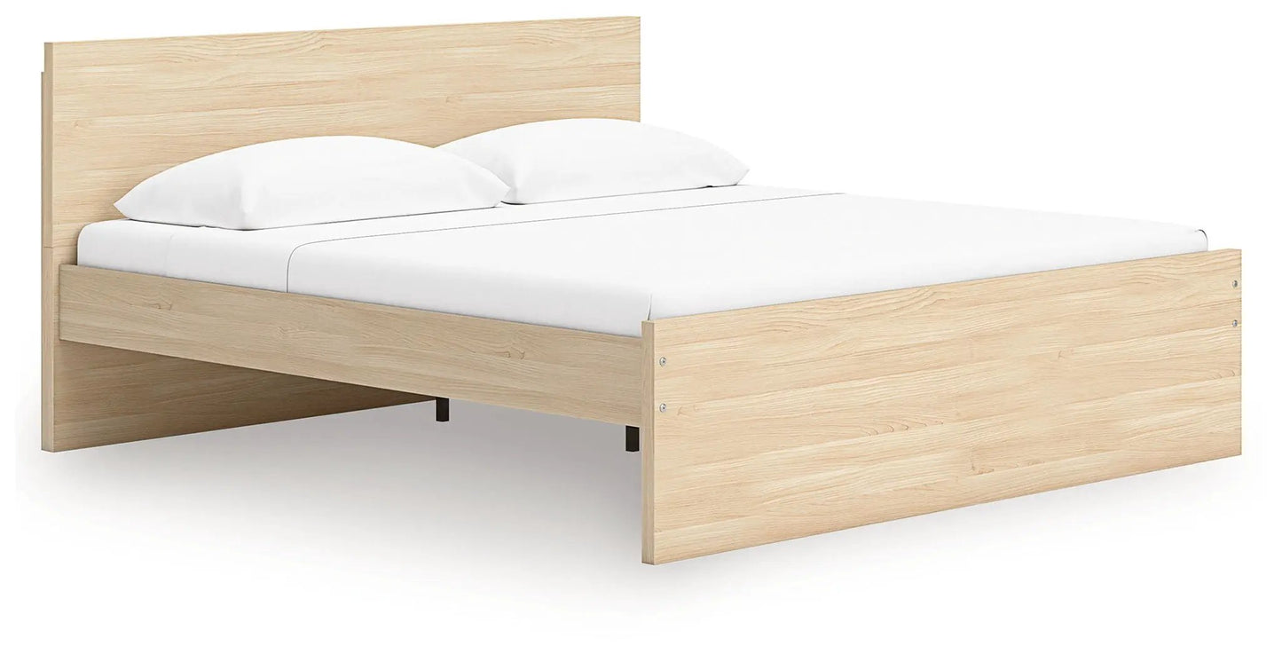 Onita Panel Platform Bed in light oak veneer; storage bed by Unique Piece Furniture on Tampa Home & Garden Store