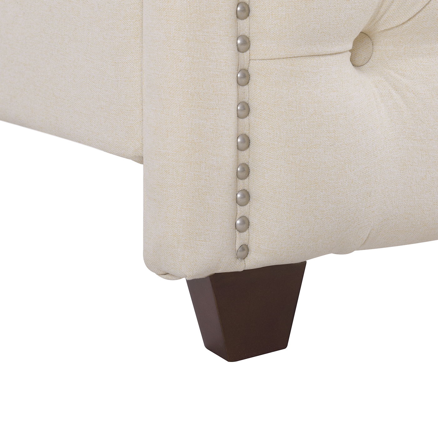 Solid Upholstered Bed Frame and Headboard Set