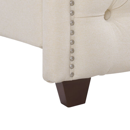 Solid Upholstered Bed Frame and Headboard Set
