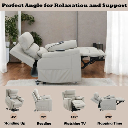 Marsha Silicone Leather Power Recliner With Lift