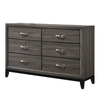 Contemporary 6 Drawer Dresser with Handles