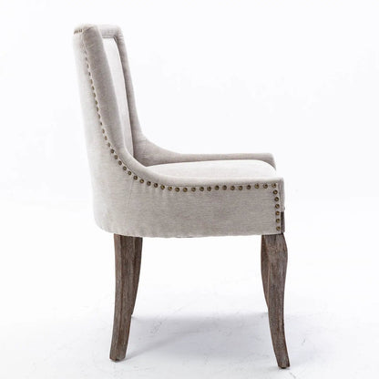 Ultra Side Dining Chair Set of 2 with Nail Heads