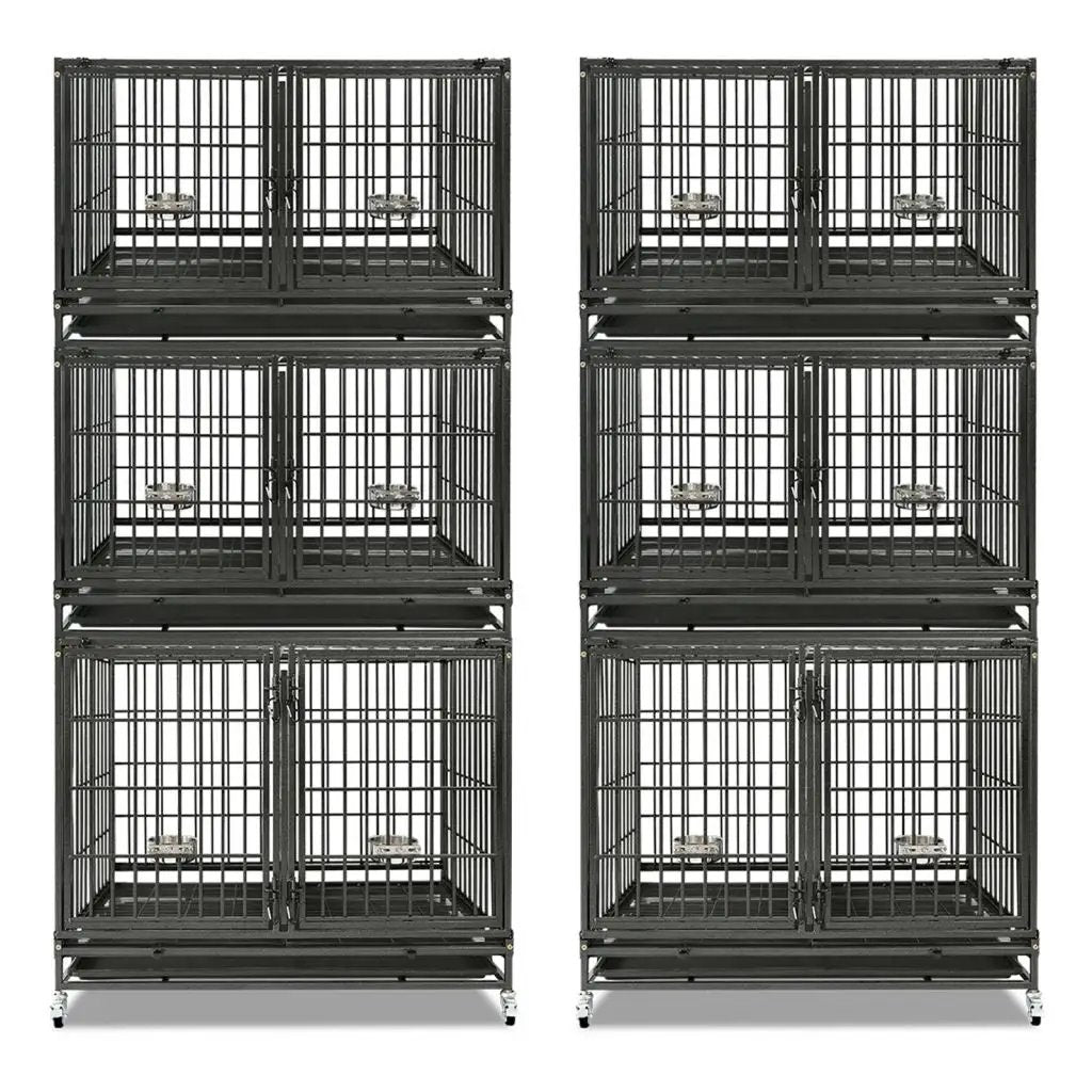 43" Three-Tier Foldable Dog Crate 43TTS - Tampa Home & Garden Store