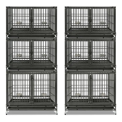 43" Three-Tier Foldable Dog Crate 43TTS - Tampa Home & Garden Store