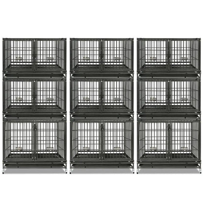 43" Three-Tier Foldable Dog Crate 43TTS - Tampa Home & Garden Store