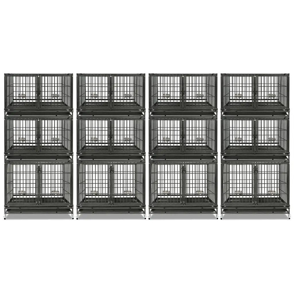 43" Three-Tier Foldable Dog Crate 43TTS - Tampa Home & Garden Store