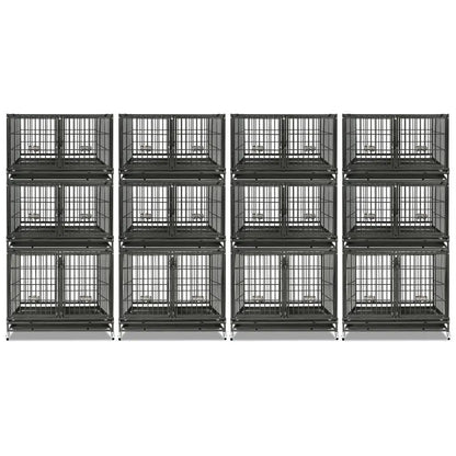 43" Three-Tier Foldable Dog Crate 43TTS - Tampa Home & Garden Store