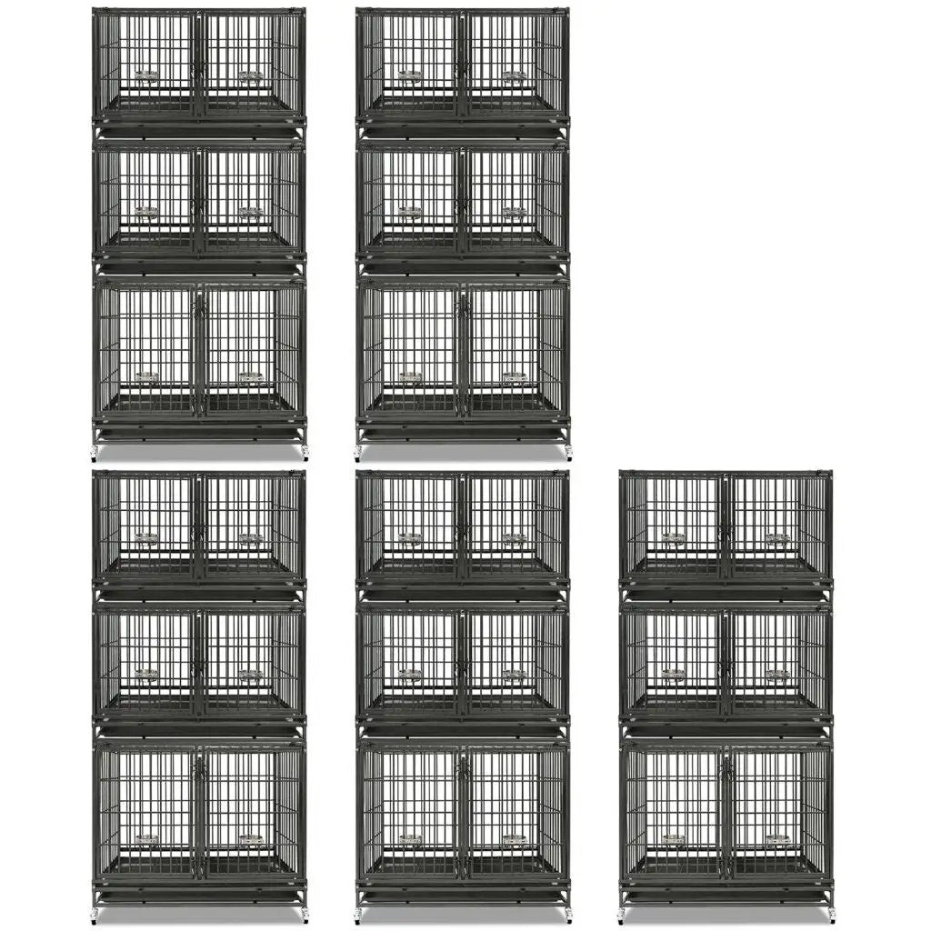 43" Three-Tier Foldable Dog Crate 43TTS - Tampa Home & Garden Store