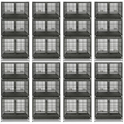 43" Three-Tier Foldable Dog Crate 43TTS - Tampa Home & Garden Store
