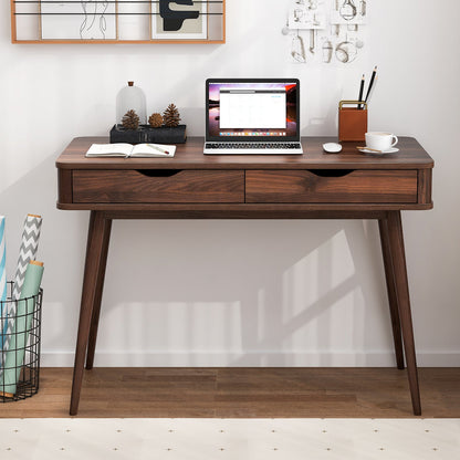 43.5 Inch Computer Desk with 2 Drawers for Small Spaces - Tampa Home & Garden Store
