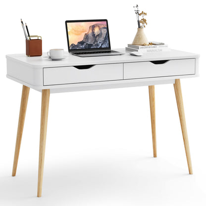 43.5 Inch Computer Desk with 2 Drawers for Small Spaces - Tampa Home & Garden Store