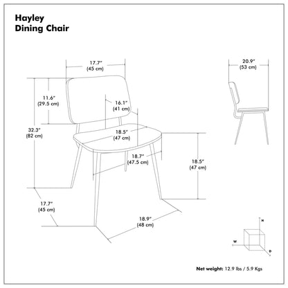 Hayley Ergonomic Dining Chair Set of Two