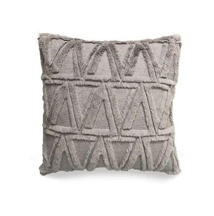 Plush Solid Color Sofa Pillowcase for Living Room